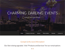 Tablet Screenshot of charmingdarlingevents.com